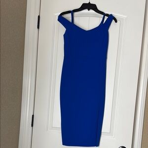 Express Cobalt Blue Strapless Dress